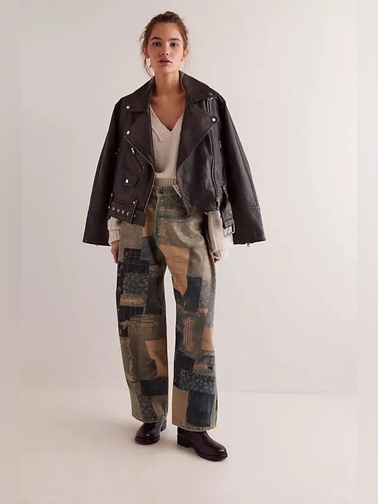Free People Denim - NWT! Free People We The Free Illusions Printed Relaxed Jeans Sz 27